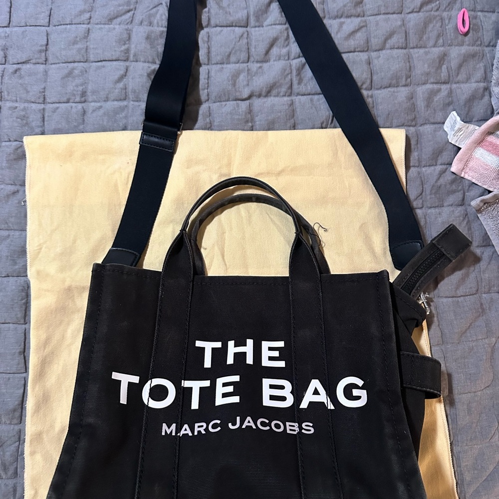 Marc Jacobs Black Tote with White Text